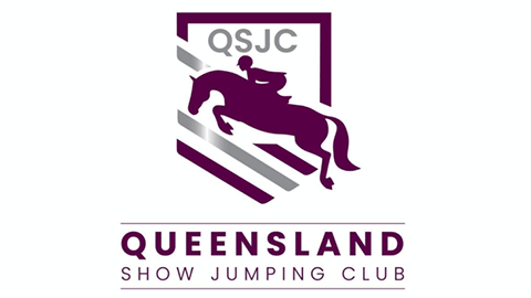 Official logo of the Queensland Show Jumping Club. 